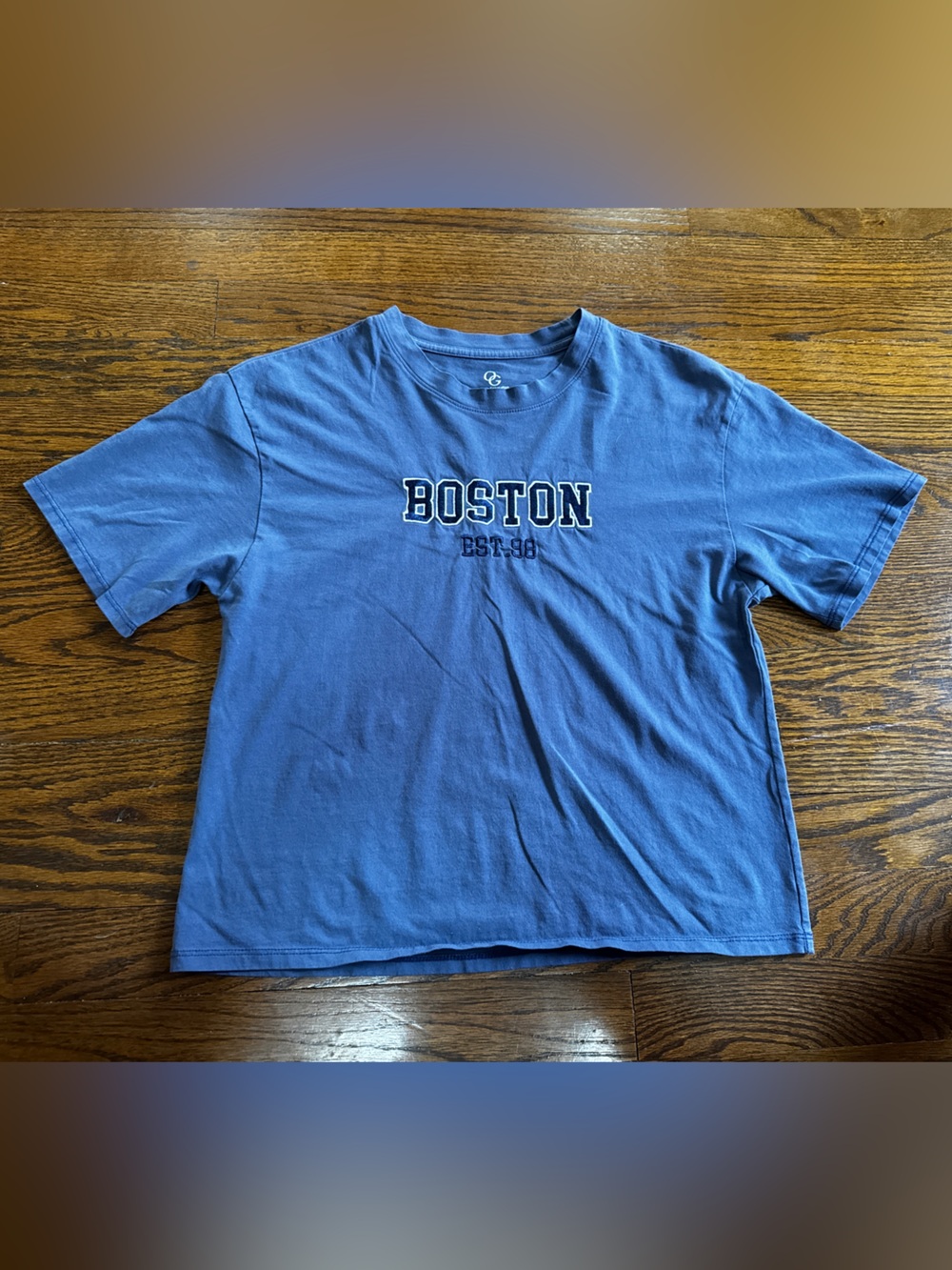 Blue Boston cotton t-shirt size XS